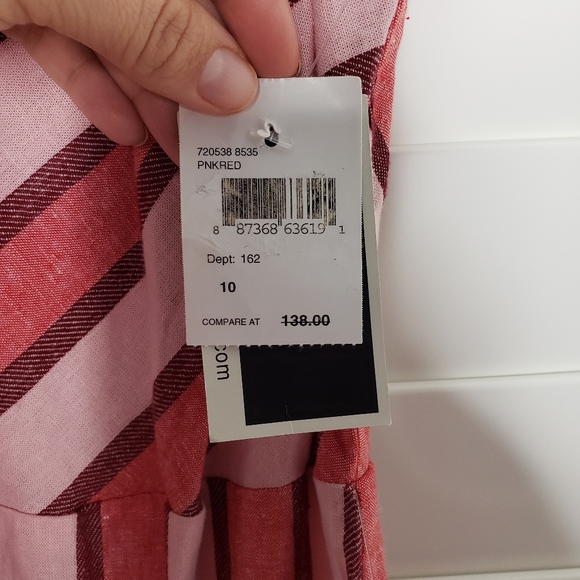 ECI New York Color Block Strip Flounce Hem Dress - Picture 5 of 7